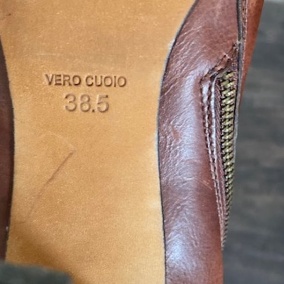 Vero Cuoio, High heel, Zipper detail Tall boots, size EURO 38.5, US 8 - Picture 3 of 5